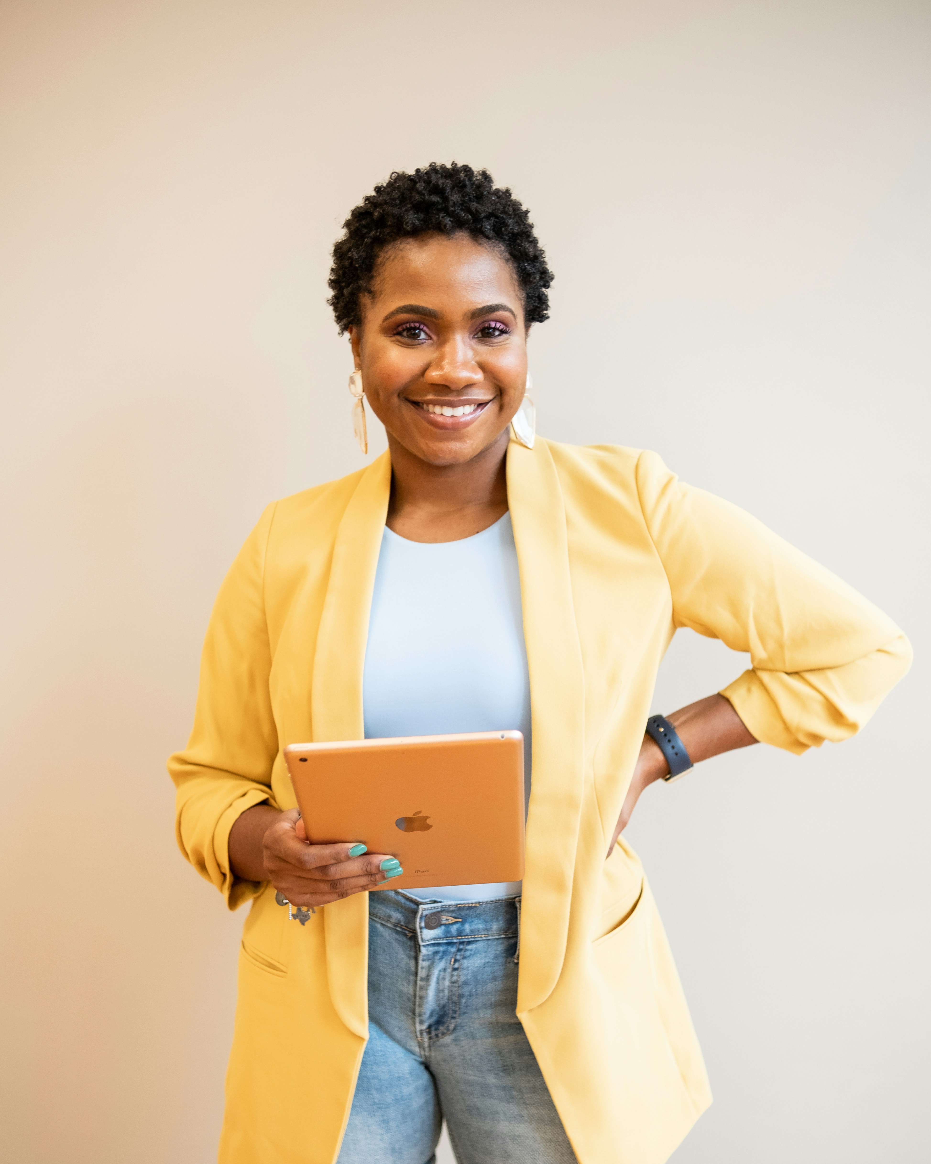 Consultant with a tablet